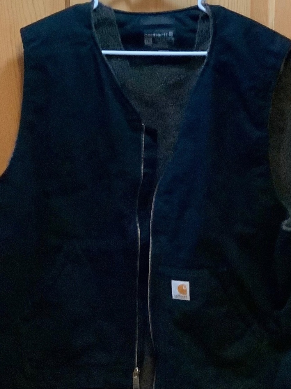 Carhartt Relaxed Fit Size 2XL Sherpa Line Canvas Duck Vest Black Full Zip